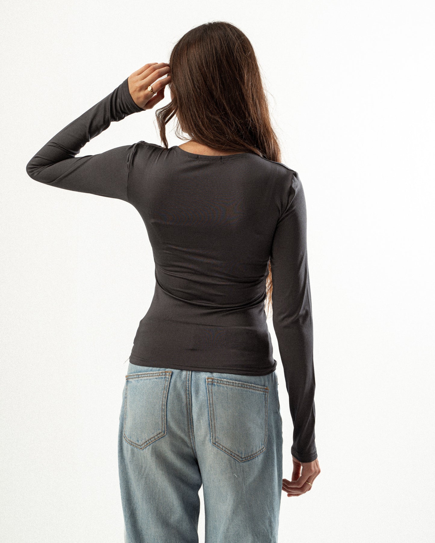 Fitted Top With Round Neckline